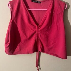Boohoo pink Sleeveless Tank Top